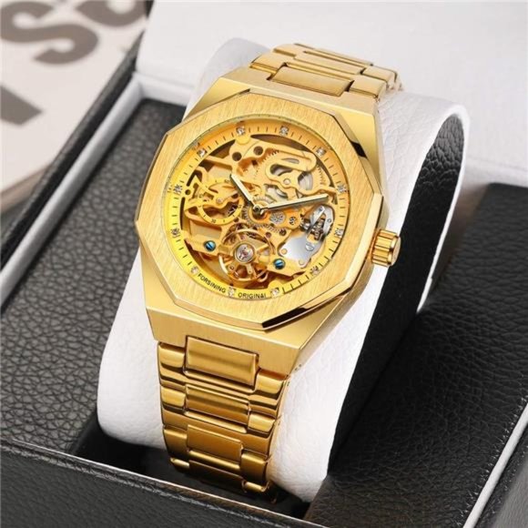 Mens Watches Fashion Automatic Male Clock Stainless Steel Tourbillon Mechanical - Picture 3 of 6